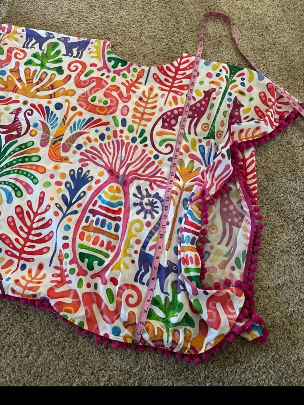 NWT Cinco Raíces Estudio Poncho Swimsuit Coverup One Size - Picture 11 of 12